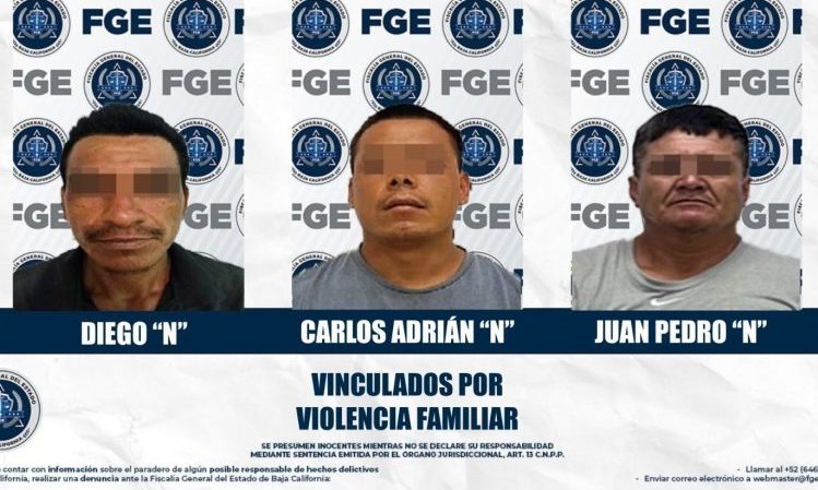 Mantienen presos a tres por violencia familiar – ExpressoBC